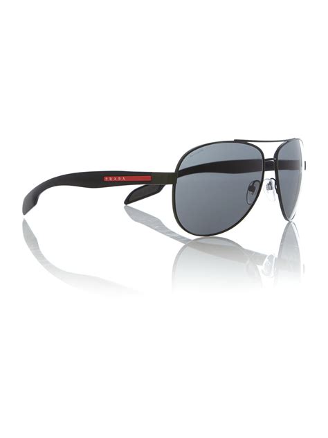 prada linea rossa ps54is 5av5 65mm sunglasses|Prada Linea Rossa Polycarbonate Grey Rectangular Men's .